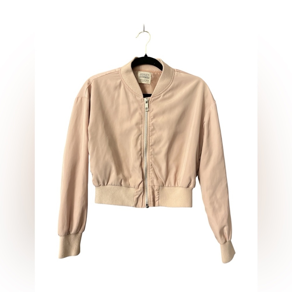 Baby pink bomber jacket